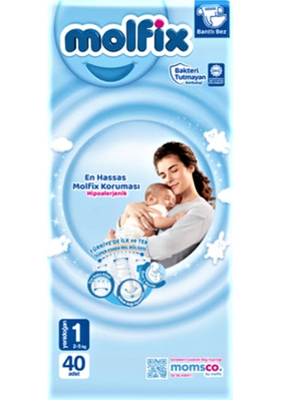 Molfix Bebek Bezi 3D 1 Numara Yenidoğan 2-5 Kg 40lı Jumbo