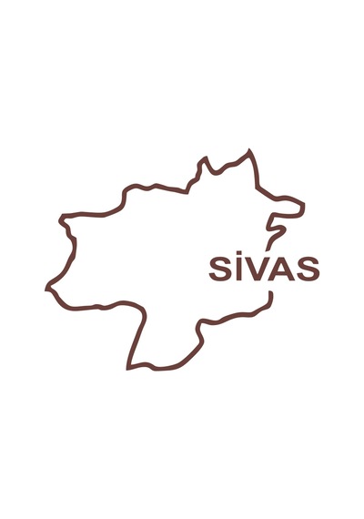 Sivas Harita Araba Sticker 17x17 Cm Kahverengi