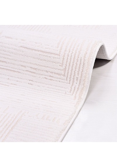 Çam Halı Crea Plus Avangart 404 Krem Modern Desenli Makine Halısı