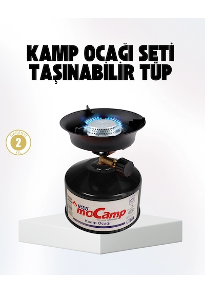 Outdoor Kamp Ocağı Gazlı Taşınabilir Pişirme Seti Üç Ayaklı Denge Aparatlı Çok Renkli