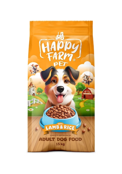 Happy Farm Yetişkin Köpek Maması Kuzu Etli 15 Kg