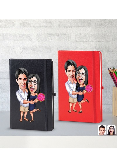 Bk Gift Kişiye Özel Sevgililer Karikatürlü 2 Li Defter Seti, Sevgiliye Hediye, Sevgililer Günü Hediyesi, Doğum Günü Hediyesi-3 Çok Renkli