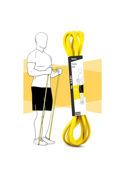 5 Kg Direnç Bandı Kas Geliştirme Lastiği Fitness Pilates Cross Training Bant Sarı - Hafif Sert Sarı
