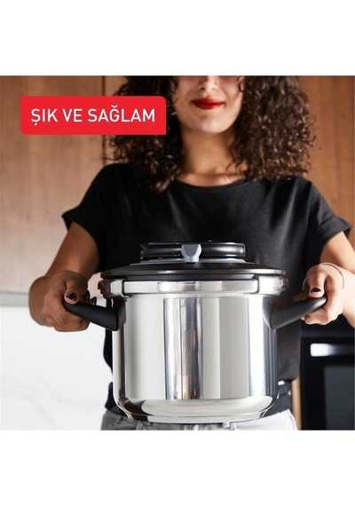 Tefal Clipso+ Chef Düdüklü Tencere - 8l Açık Gri