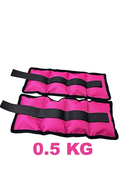 Me&ra Sport 0.5 Kg X 2 Adet El Ayak Bilek Ağırlık Seti Kum Ağırlık Torbası Pembe