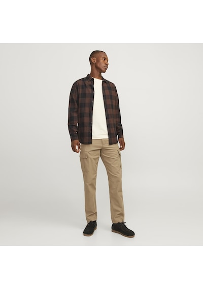 Jack & Jones Erkek Pamuklu Kargo Pantolon - Kane - 12258150 Elmwood