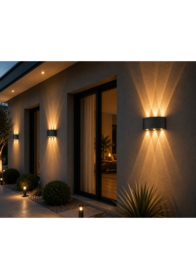 Cata Ct 8011 Haiti 10w Dış Mekan Led Aplik 3200k Gün Işığı Siyah
