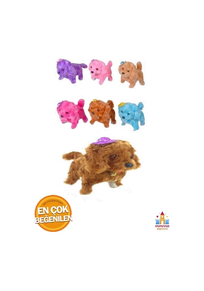 Pelüş Oyuncak Köpek - Hareket Eden Ve Havlayan Yumuşak Dokulu Peluş Köpek, Çocukların En Sevdiği Ark Çok Renkli
