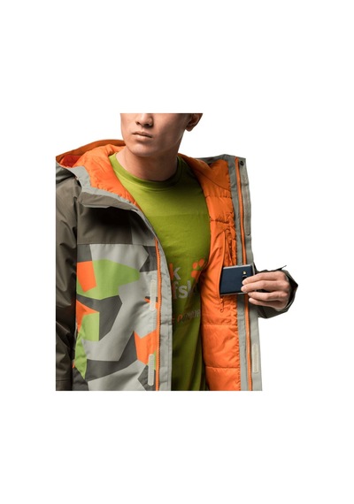 Jack Wolfskin 365 Hideaway Jacket M Erkek Mont Granite All Over Granite All Over