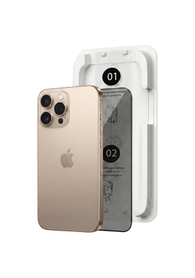 Fulltech Magicbox iPhone Uyumlu 16 Pro Max Premium Tempered Glass Aparatlı Ekran Koruyucu - Privacy Fulltech Magicbox iPhone Uyumlu 16 Pro Max Premium Tempered Glass Aparatlı Ekran Koruyucu - Privacy