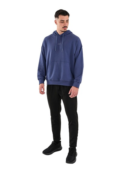 Musclecloth Elite Oversize Kapüşonlu Sweatshirt İndigo Lacivert