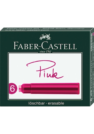 Faber Castell Fine Writing Dolma Kalem Kartuşu Pembe 6'lı