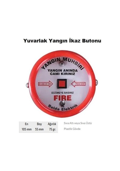 Yuvarlak Yangın İhbar Butonu
