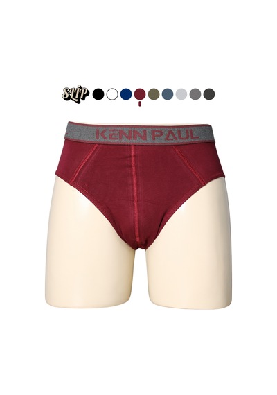 Kp 3'lü Erkek Düz Pamuklu Renkli Boxer Slip Boxer Haki Bordo