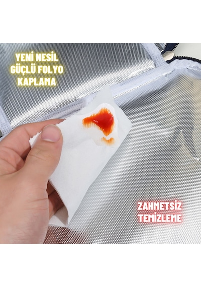 Piknik Çantası Sıcak Soğuk Isı Tutucu Yemek Taşıma, Beslenme Ve, Günlük İş Yeri Ve Seyahat Yemek Çantası Mavi