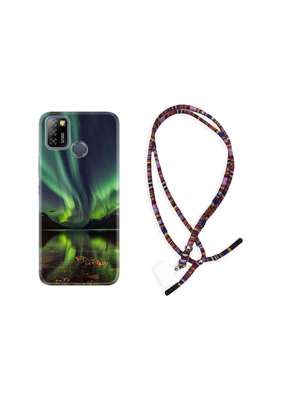 Infinix Smart 5 Kılıf Rasta Boyun Askılı Kuzey Işıkları 1327