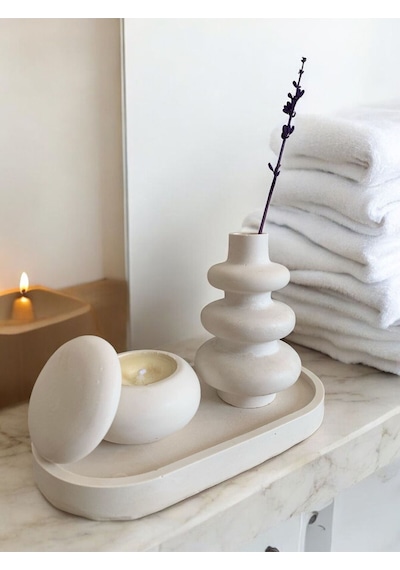Bernami Mumluk Şamdanpinterest Dekoratif Tepsi Mum Ve Biblo 3 Lü Set İskandinav Model Diğer