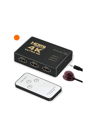 Lunatic 7032 Hdmi Switch 3 Port Çoklayıcı Kumandalı Hdmı 3 Giriş 1 Çıkış 4k 2k 3 Port 3 1 Hdmı Ultra