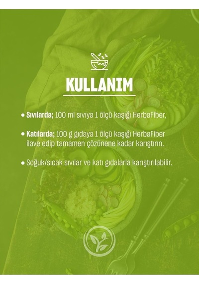 Herbafiber Bitkisel Kökenli Lif Kaynağı, Prebiyotik, 60 Gr