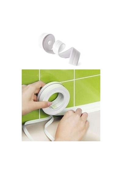 Su Sızdırmaz Geçirmez Lavabo Tezgah Küvet Duş Banyo Mutfak Pencere İzolasyon Şerit Bant 3,2 M X 38mm