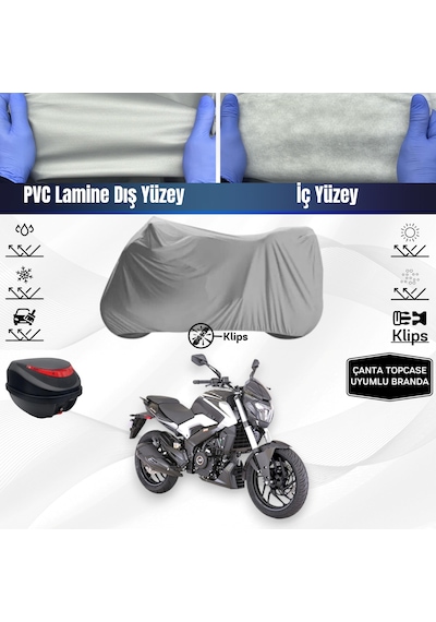 Bajaj Dominar 250 D Motosiklet Brandası Çanta Topcase Uyumlu Motor Branda