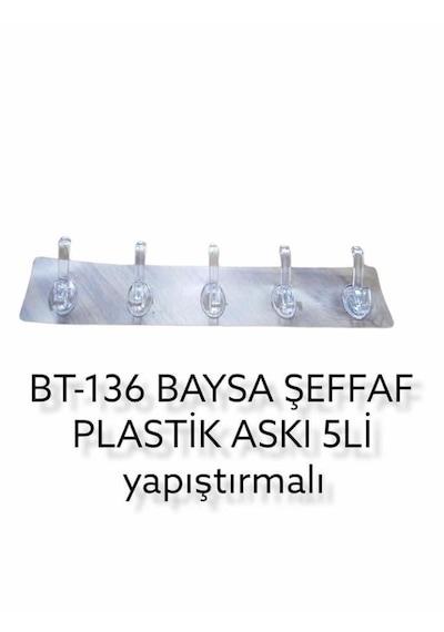 Baysa Plastik Askı 5'li - Şeffaf
