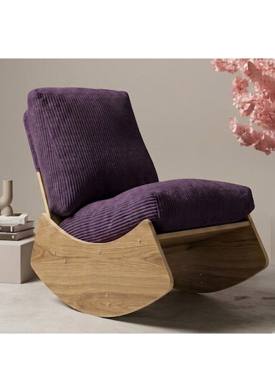 Comfort Sallanır Koltuk Tv Koltuğu Sallanan Berjer Sandalye Mor
