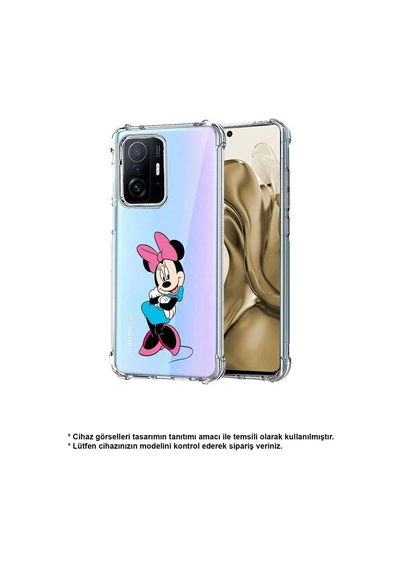 Samsung Galaxy M15 İle Uyumlu Mickey Mouse 4 Baskılı Şeffaf Köşe Korumalı Antişok Kılıf