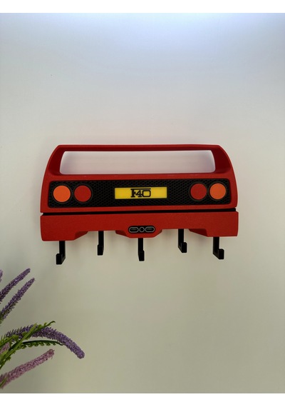 3d Baskı Anahtarlık Askısı F40 Model Kırmızı - Siyah