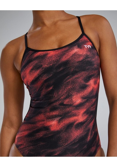 Tyr Durafast Elite Kadın Trinityfit Mayo - Soren Kırmızı - Gri