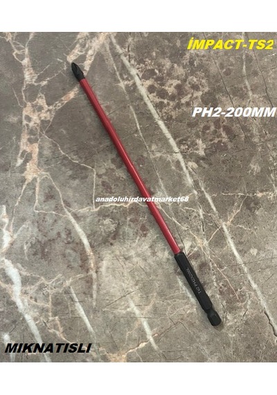 Kln Ts2 İmpact Ph2 Uç Mıknatıslı Yıldız Bits Uç Ph2 Vida Sıkma Ucu 20cm 1adet Matkap Ucu