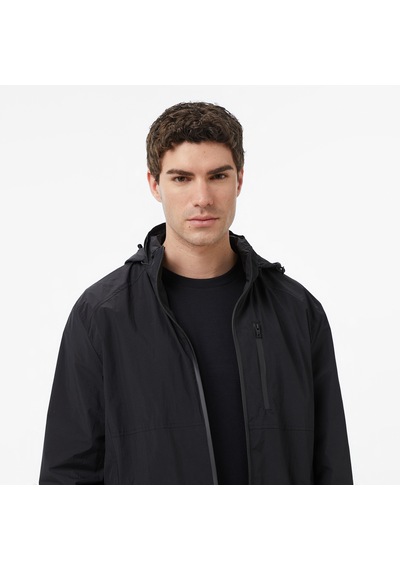 Nautica Erkek Siyah Regular Fit Dik Yaka Gizli Kapüşonlu Su İtici Montdüzj65013t