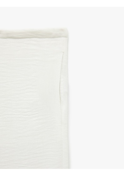 Koton Keten Görünümlü Rahat Kalıp Beli Bağlamalı Bol Paça Plaj Pantolonu Beyaz 5sak60010mw Koton Keten Görünümlü Rahat Kalıp Beli Bağlamalı Bol Paça Plaj Pantolonu Beyaz 5sak60010mw
