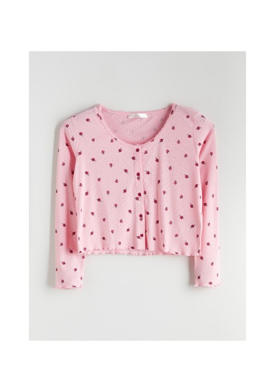 Lcw Dream Pembe Petite U Yaka Çiçekli Kadın Pijama Takımı
