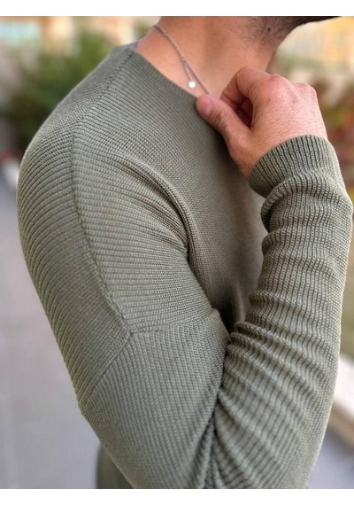 Kazak Oversize Örme Natural Pamuk Tüylenmeyen Kazak Salaş Tarz Triko Sweatshirt Dökümlü Model Ekru