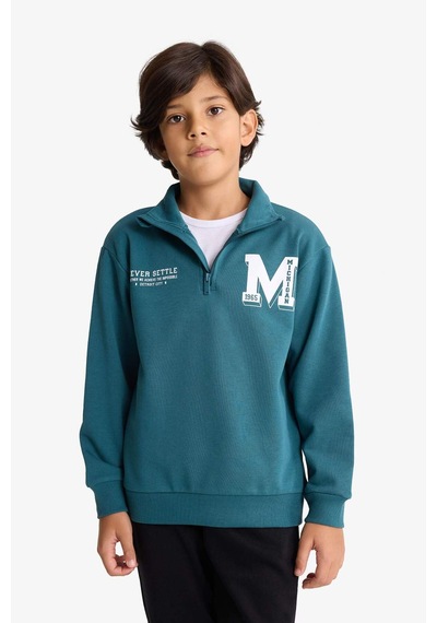Defacto Erkek Çocuk 2li Takım Yarım Fermuarlı Baskılı Sweatshirt Eşofman Altı F7088a825wngn756 Yeşil-gn756 Defacto Erkek Çocuk 2li Takım Yarım Fermuarlı Baskılı Sweatshirt Eşofman Altı F7088a825wngn756 Yeşil-gn756