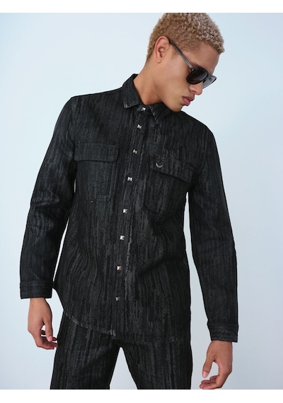LOFT Oversize Fit Erkek Gömlek U.kol Lf2038037 Q1.v1 Denim