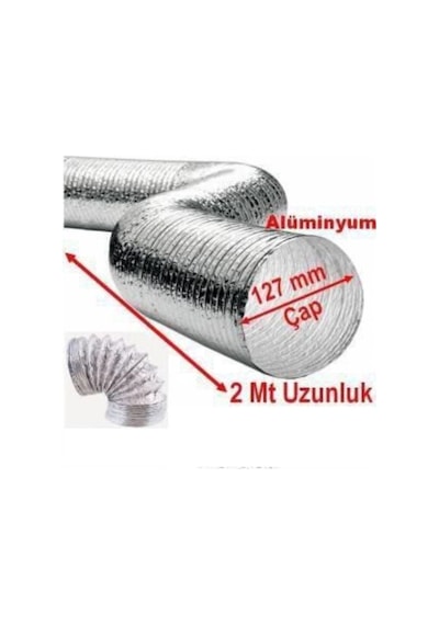 Ünlüler Aspiratör Borusu Esnek 127Mm X 2Mt
