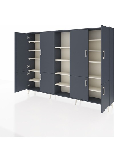 Arges Dolap 14 Raflı 8 Kapaklı 220x30x163 Antrasit-antrasit/aytaşı Antrasıt/aytası - Antrasıt Arges Dolap 14 Raflı 8 Kapaklı 220x30x163 Antrasit-antrasit/aytaşı Antrasıt/aytası - Antrasıt
