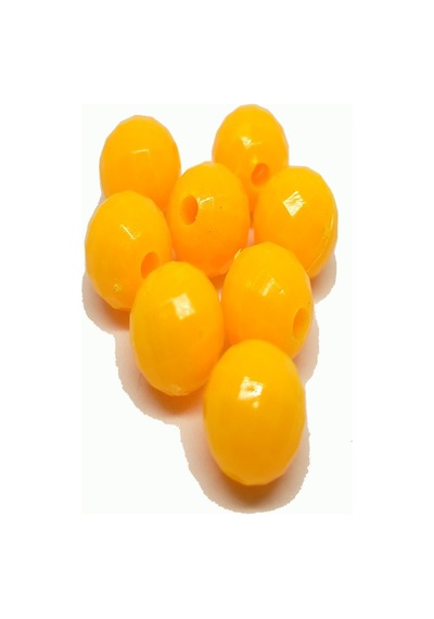 Sazan Dip Yemi Turuncu Boncuk 10 Mm (Dar Delik) 35 Adet
