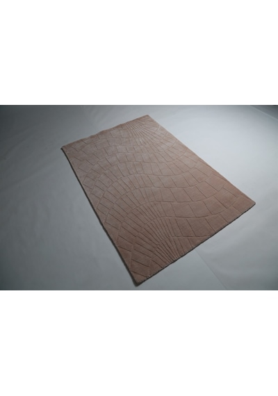 Çam Halı Emboss 7803 Pembe Modern Desen Yeni Zellanda Yünü Ve Viskon El Dokuması Halı - 130x190 Pembe