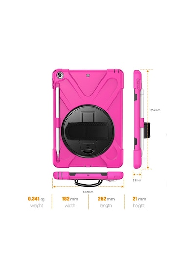 iPad Uyumlu 9.72017 iPad Uyumlu 9.7 2018 Kalem Yerli Standlı Zırh Kılıf/shockproof Case- 5775 Tablet Kılıfı