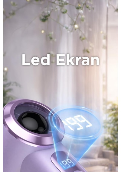 Şarjlı El Vantilatörü Dijital Göstergeli 5 Kademeli Turbo Mini Fan F45