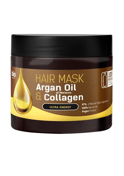 Organik Vegan Besleyici Saç Maskesi Argan Oıl & Collagen 295 Ml.