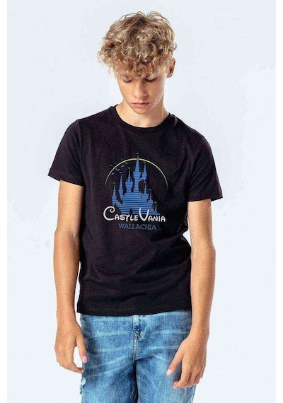 Tshirthane Castlevania Wallachia Baskılı Unisex Çocuk Siyah T-Shirt