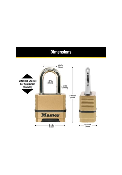 Master Lock Dış Mekanlar Için Sağlam Şifreli Kilit, Çelik Çinko,