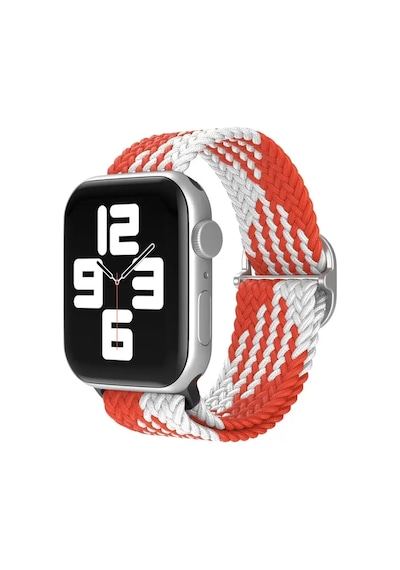 Newface Apple Watch 42mm Star Kordon - Beyaz-kırmızı