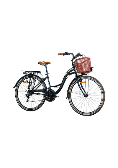 Geroni - Moma Urban - 26 City Bike - 21 Speed - V-brake - Black-white Siyah