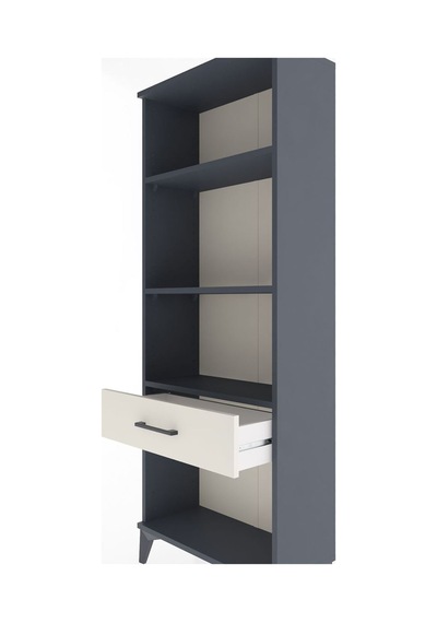 Arges Dolap 3 Raflı Tek Çekmeceli 60x30x163 Antrasit-aytaşı Antrasit