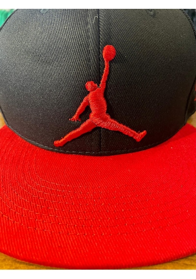 Air Jordan Siyah Kırmızı Hiphop Snapback Rapper Basket Cap Şapka